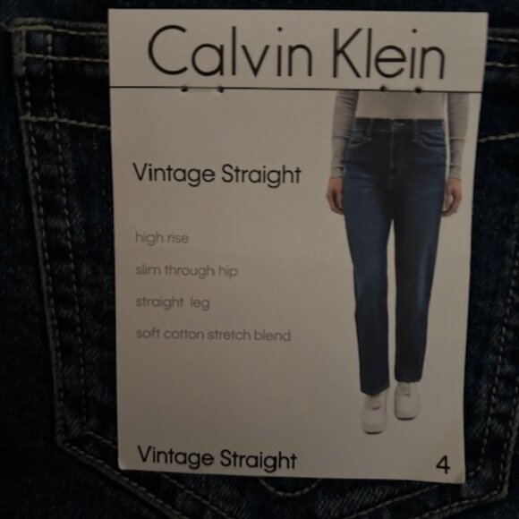 Calvin Klein Vintage Straight High Rise Jeans - Picture 5 of 7